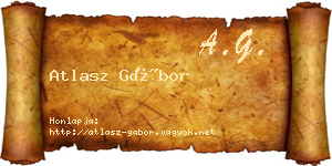 Atlasz Gábor névjegykártya